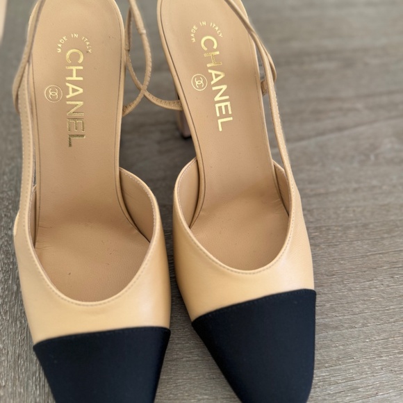 COCO SLINGS CHANEL Color: BEIGE/NOIR Size: 39H Price: - Picture 2 of 7